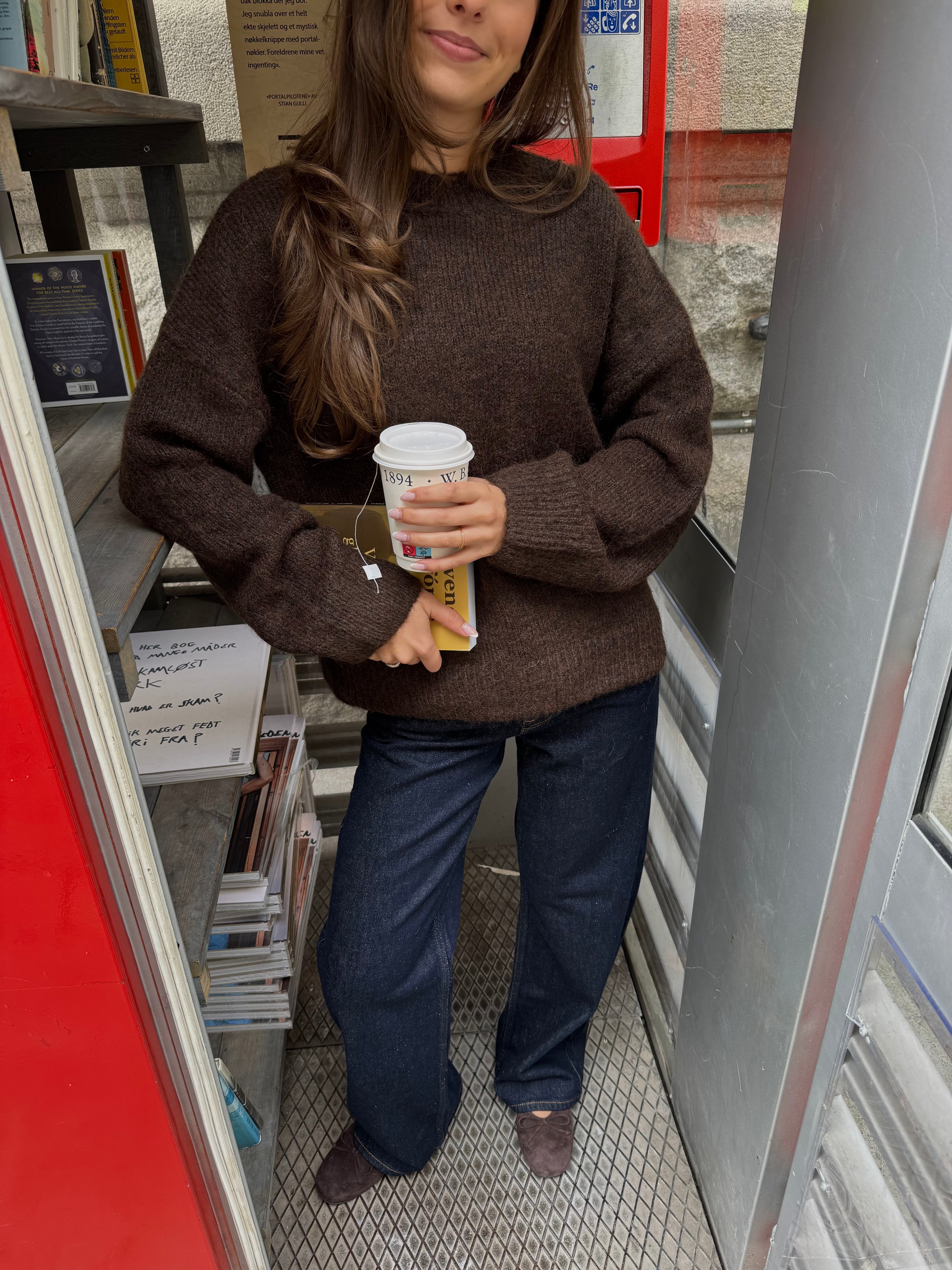 OBJSAGGIA Pullover - Seal Brown